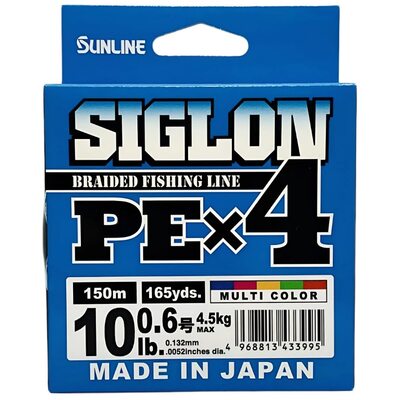 Шнур Sunlline Siglon PEx4 150м multi color #0.6 (0.132мм) 4.5кг