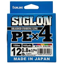 Шнур Sunlline Siglon PEx4 150м multi color #0.8 (0.153мм) 6.0кг
