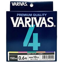 Шнур Varivas 4 Multicolor 150м #0.6 10lb/4.53кг
