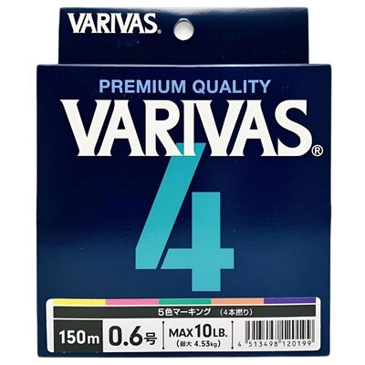 Шнур Varivas 4 Multicolor 150м #0.6 10lb/4.53кг