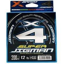 Шнур YGK X-Braid Super Jigman X4 #0.6 (0.128мм) 12Lb (5.4кг) 200м