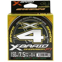 Шнур YGK X-Braid Ohdragon X4 тонущий #0.4 (0.104мм) 7.5Lb (3.4кг) 150м