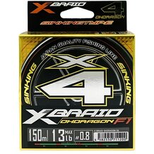 Шнур YGK X-Braid Ohdragon X4 тонущий #0.8 (0.148мм) 13Lb (5.9кг) 150м