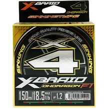 Шнур YGK X-Braid Ohdragon X4 тонущий #1.2 (0.185мм) 18.5Lb (8.4кг) 150м