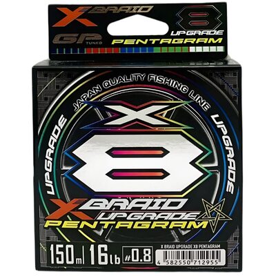 Шнур YGK X-Braid Upgrade X8 Pentagram #0.8 (0.148мм) 7.2кг 150м