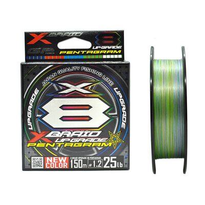 Шнур YGK X-Braid Upgrade X8 Pentagram #1.2 (0.185мм) 11.3кг 150м